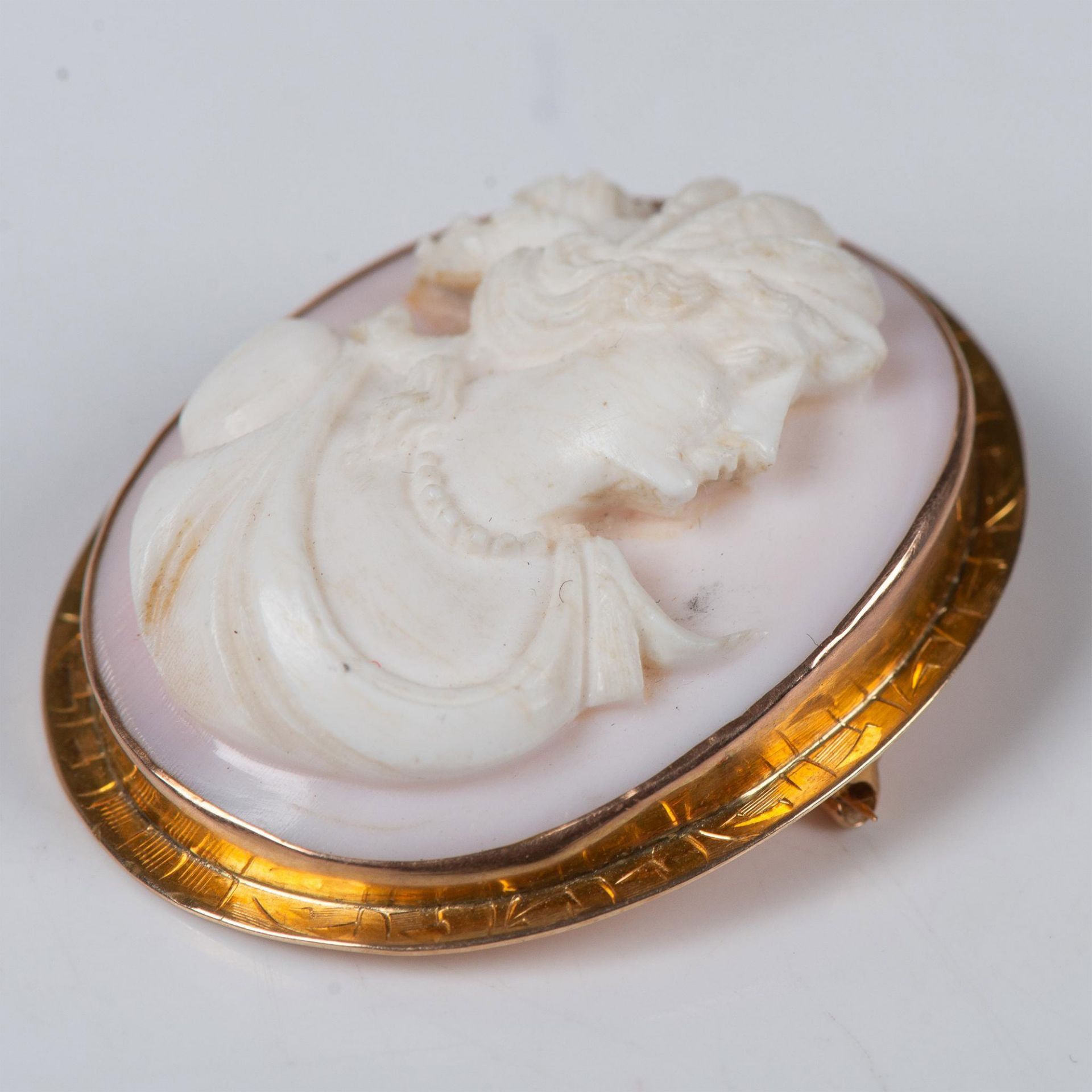10K Gold Cameo Brooch-Pendant - Image 3 of 3