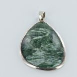 Seraphinite and Sterling Silver Pendant