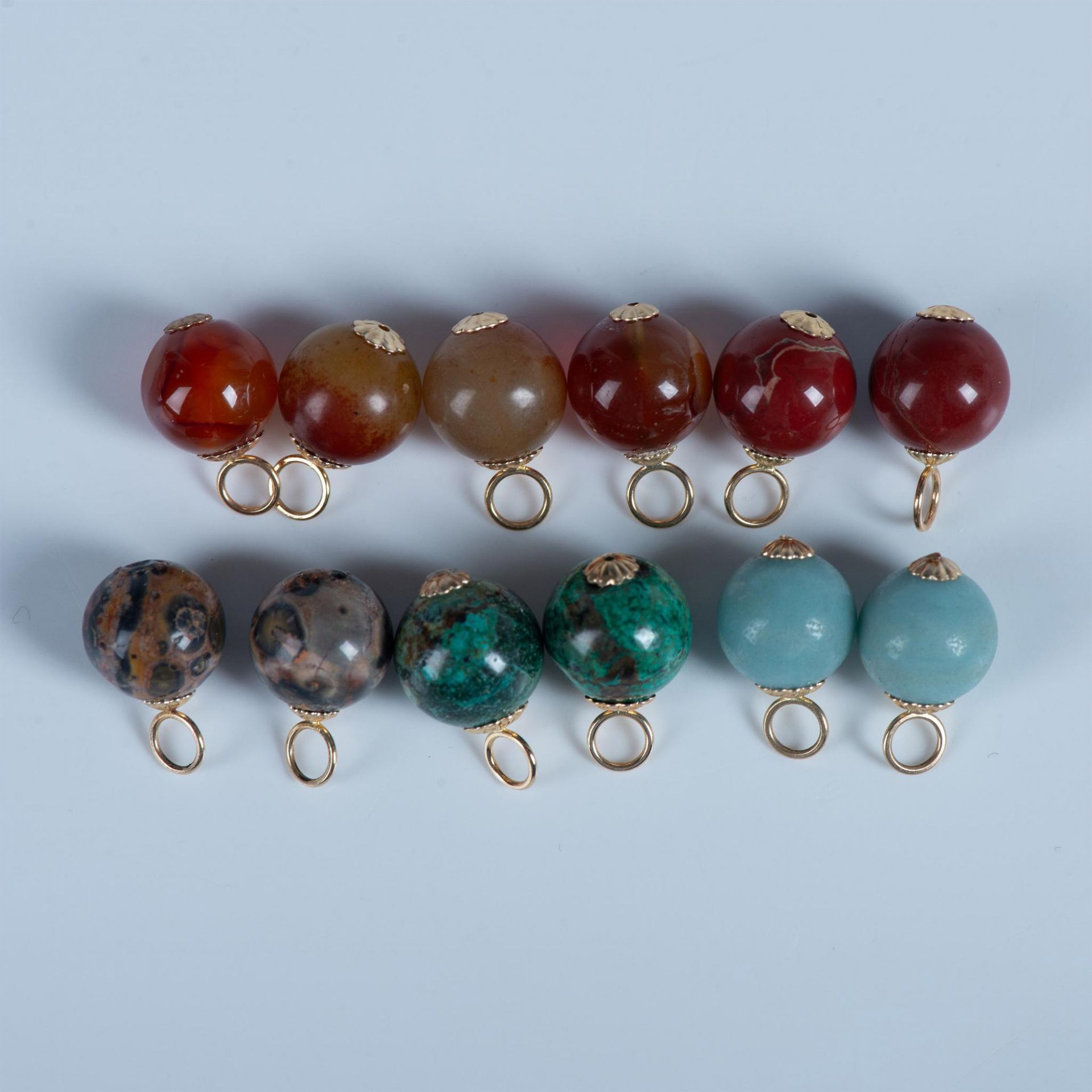 6 Pairs of Stone Bead Earring Charms - Bild 2 aus 5