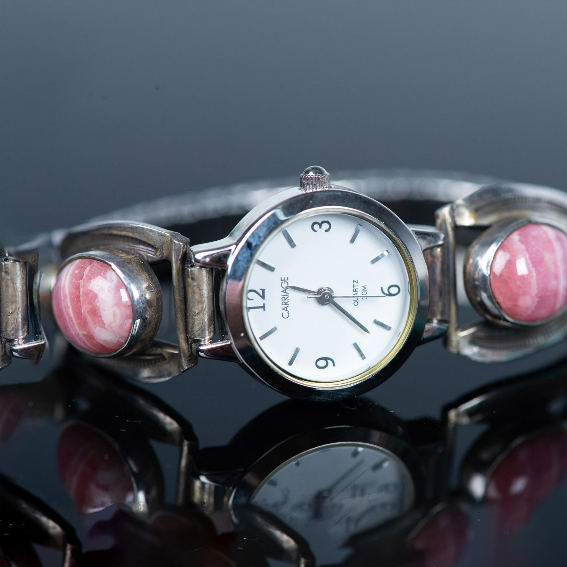 2pc Sterling Silver and Stone Watches - Image 6 of 7