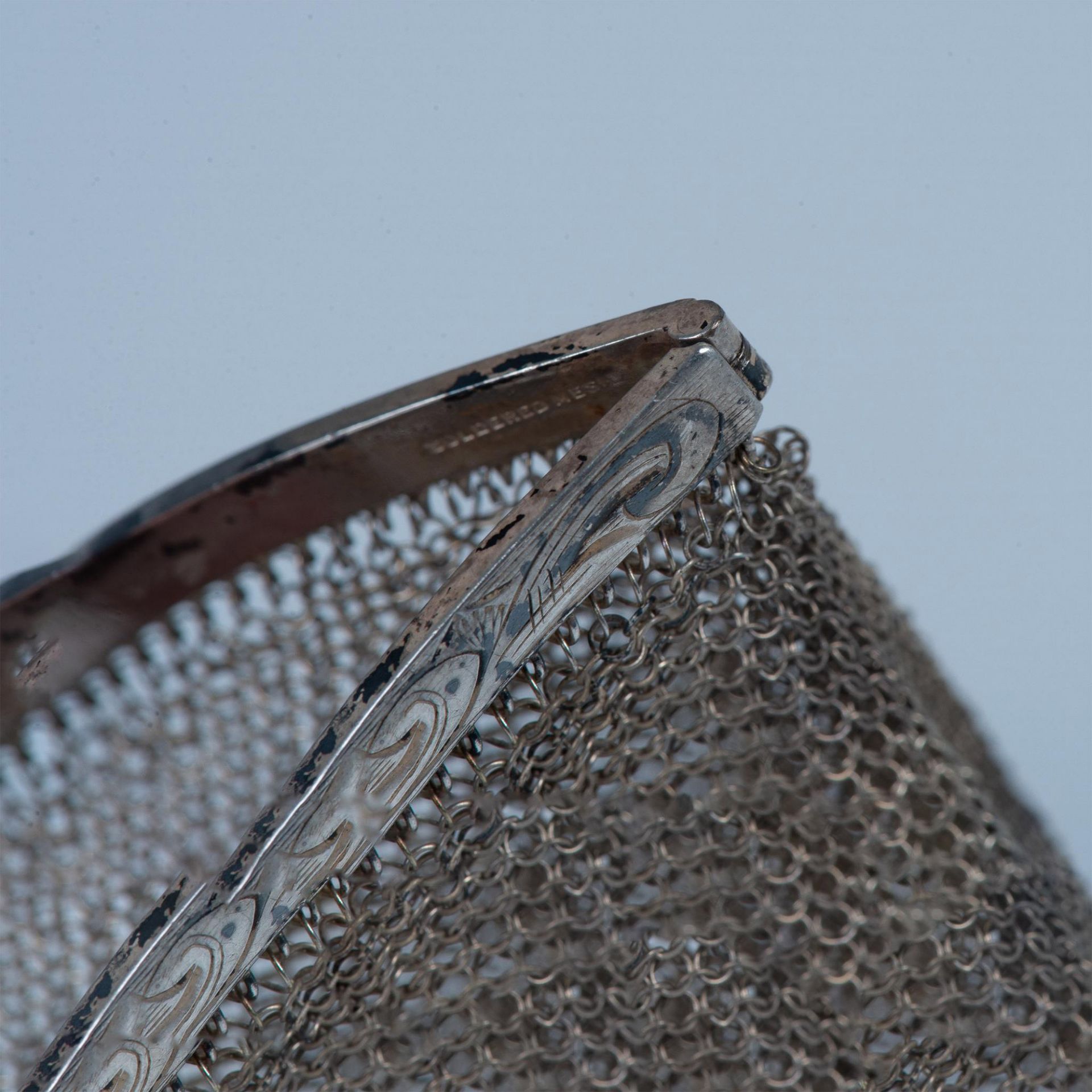 Whiting & Davis Sterling Silver Mesh Frame Bag - Image 8 of 8