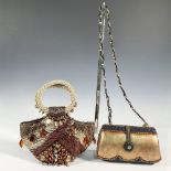 2pc Mary Frances Purses, Minaudiere & Animal Print Bags