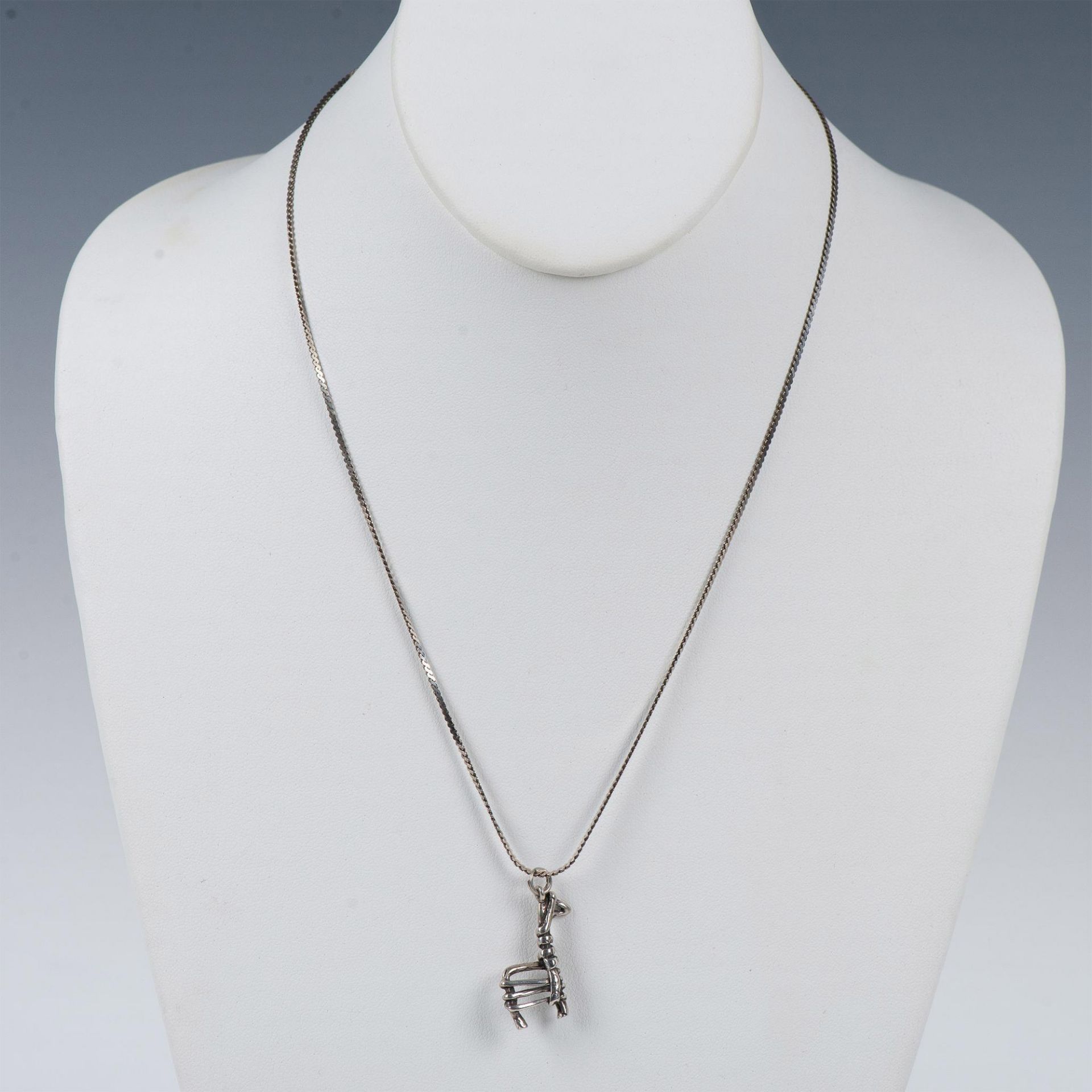 Silver Native American Stick Figure Horse Necklace - Image 3 of 7