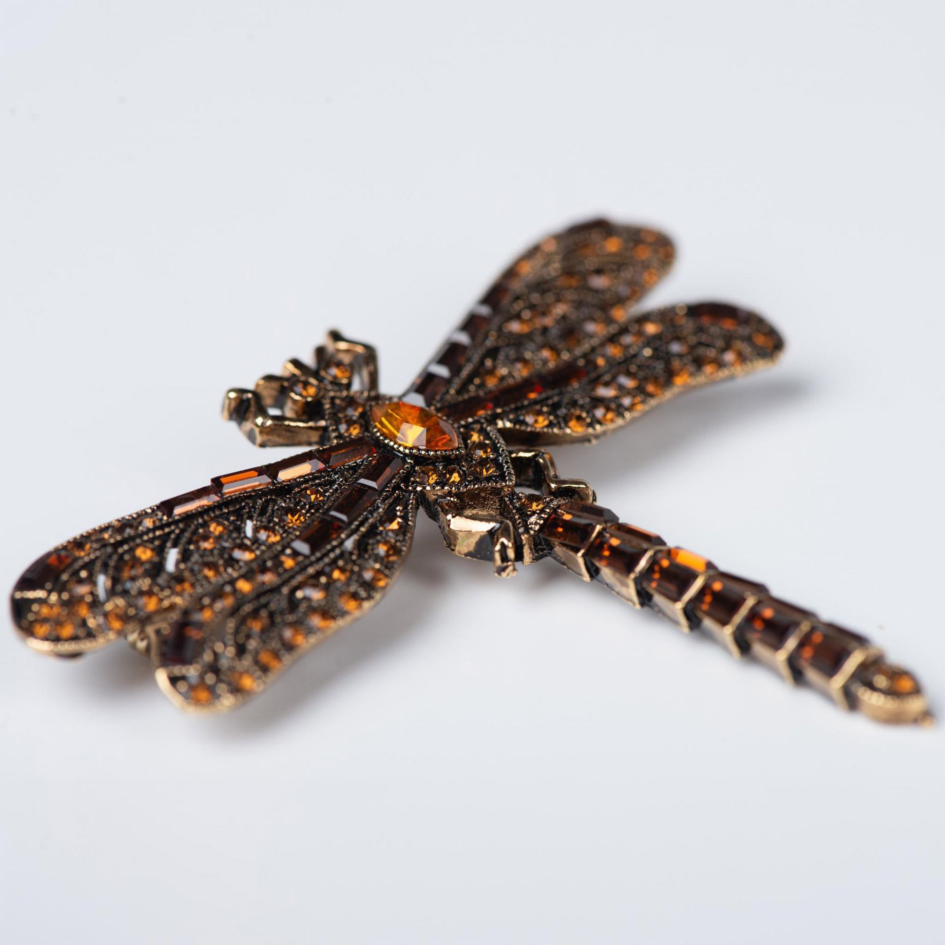 2pc Dragonfly Rhinestone Brooch & Stretch Bracelet - Image 4 of 6