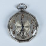 Hamilton Decagon Open Face Pocket Watch