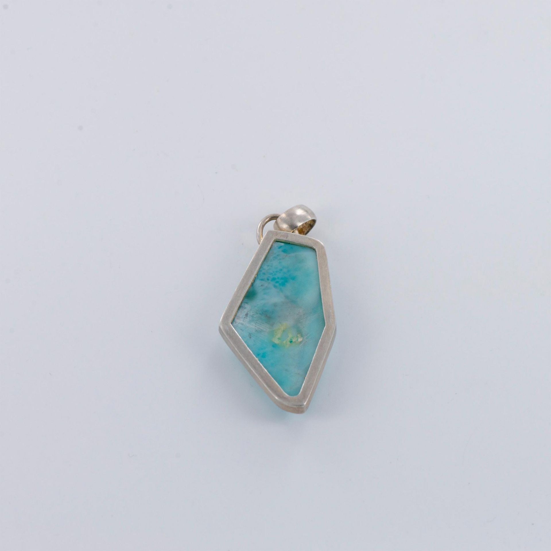 Larimar and Sterling Silver Pendant - Bild 6 aus 7