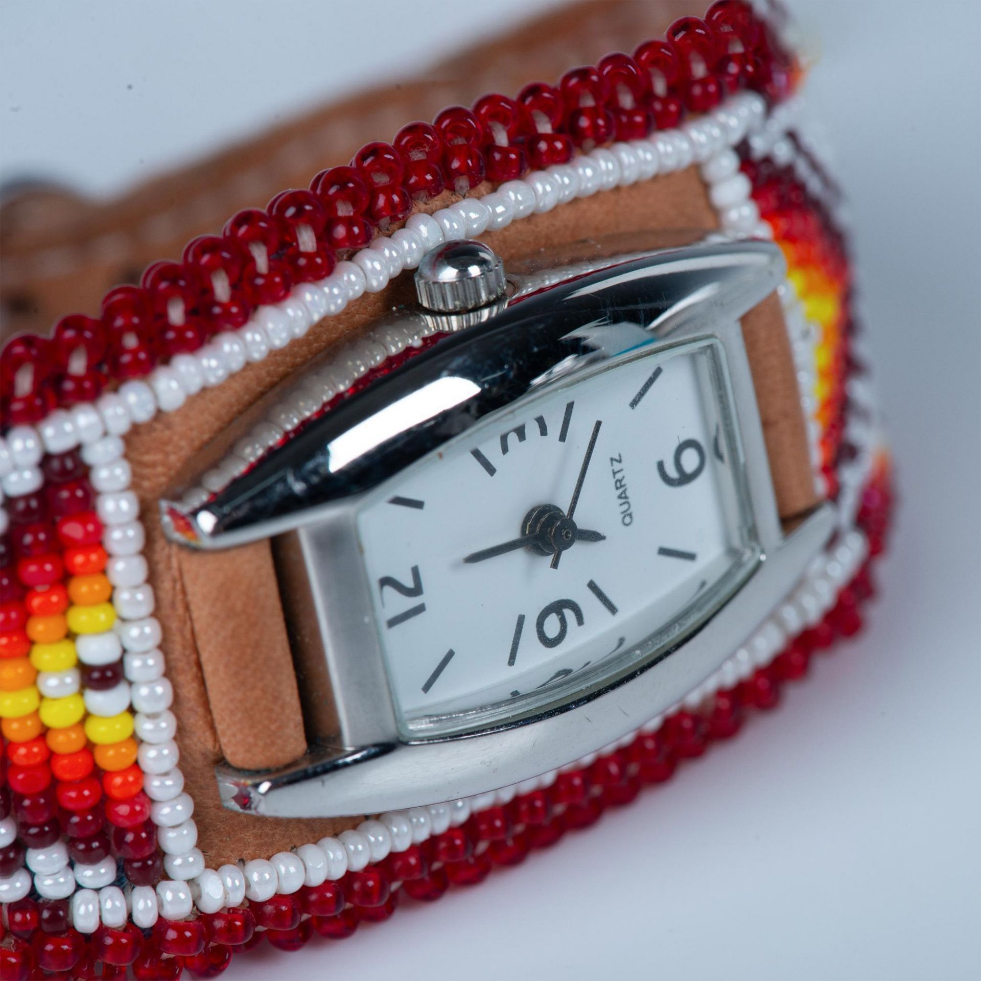 Native American Hand Beaded Band Watch - Image 6 of 6