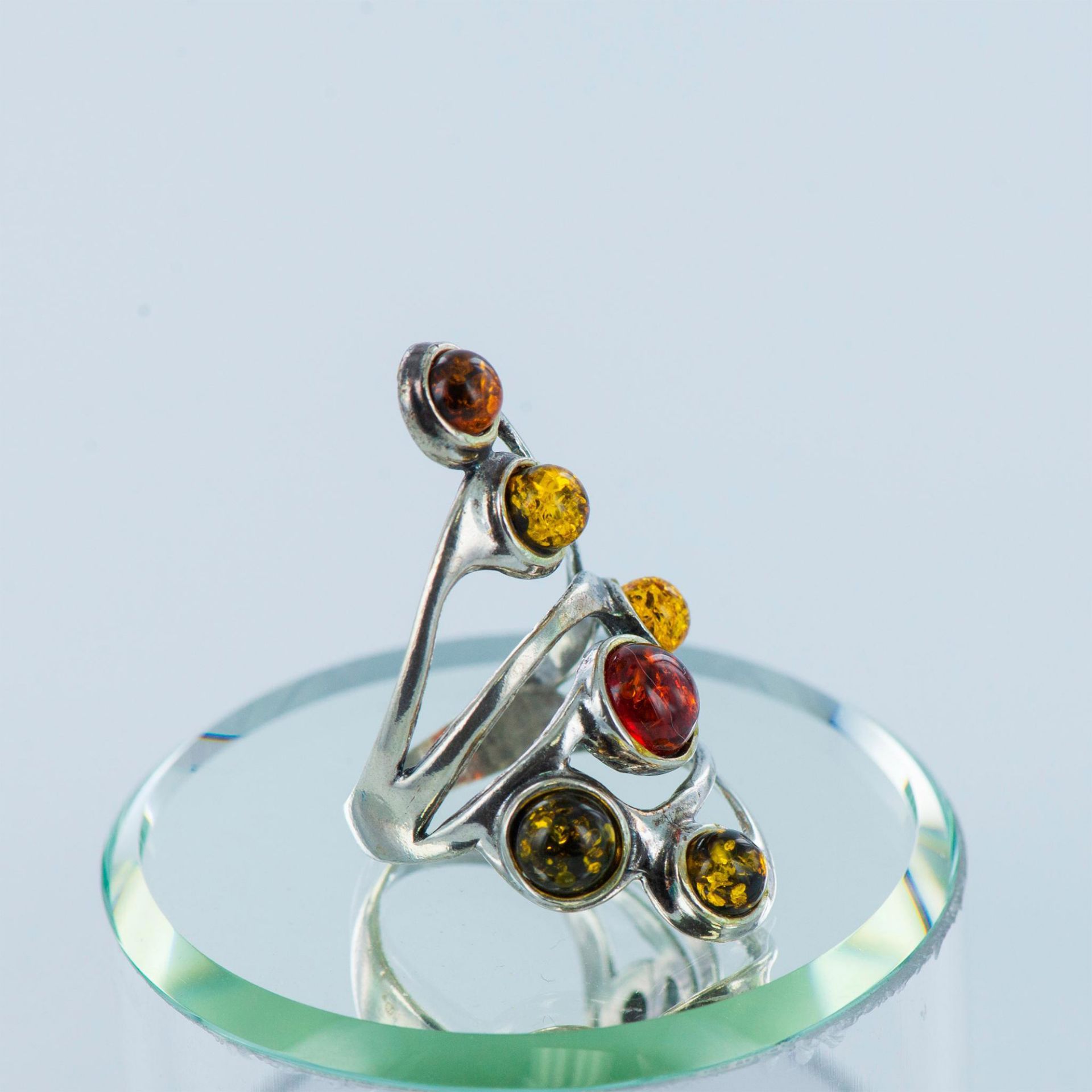 Sterling Silver and Amber Ring - Bild 7 aus 10