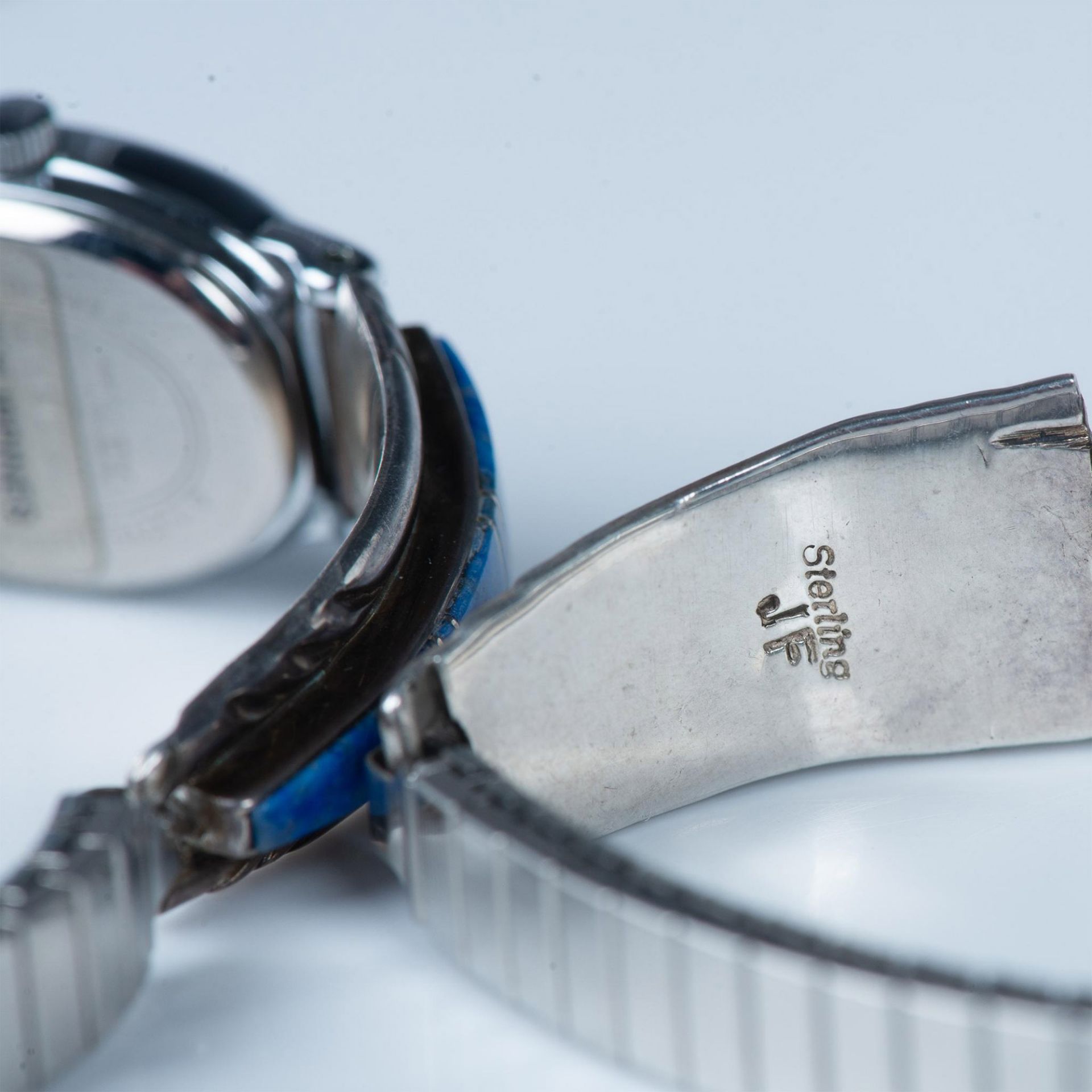 2pc Sterling Silver and Stone Watches - Image 4 of 7