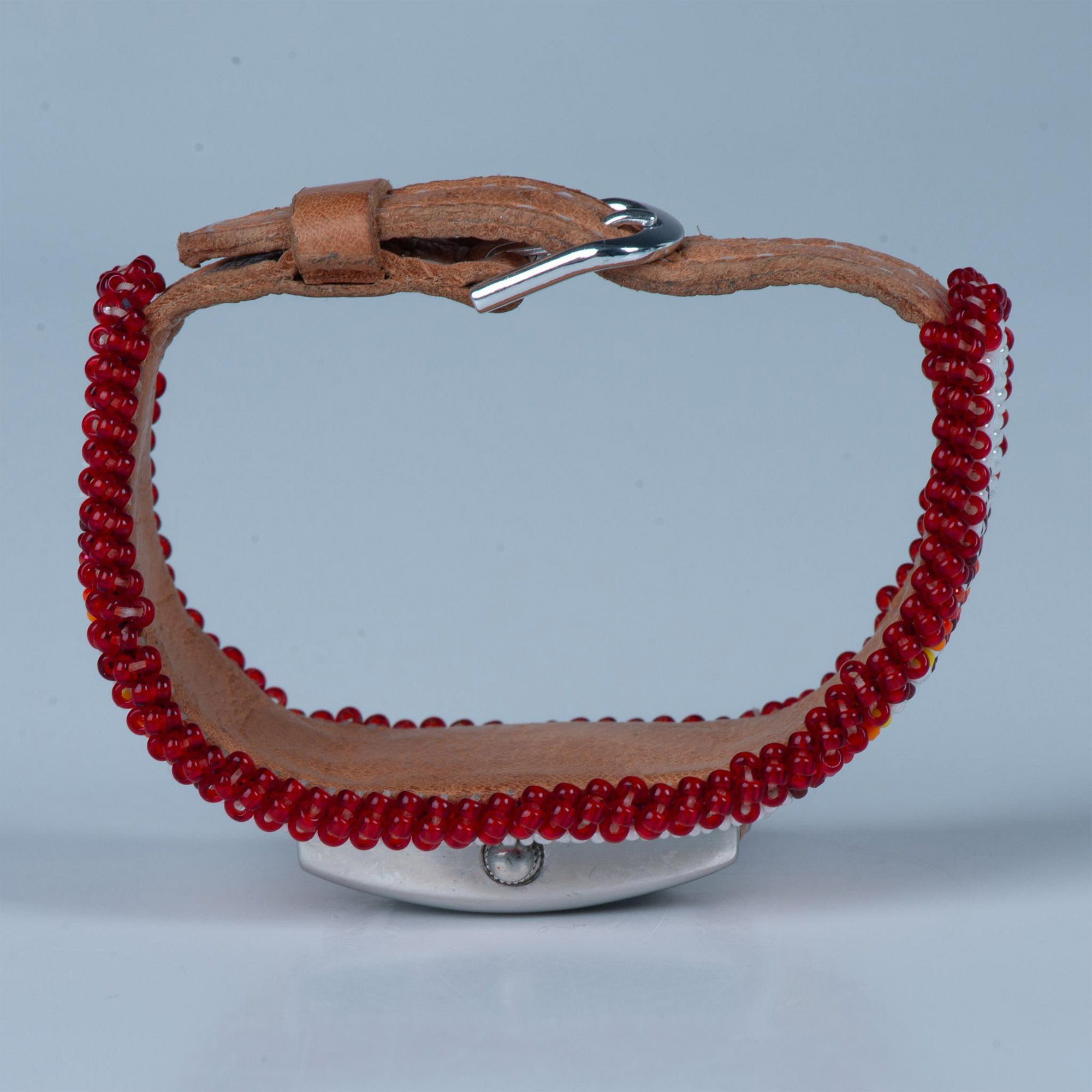 Native American Hand Beaded Band Watch - Image 5 of 6