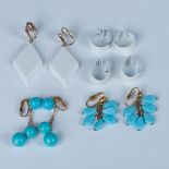 4 Pairs of Fun Clip Back Earrings