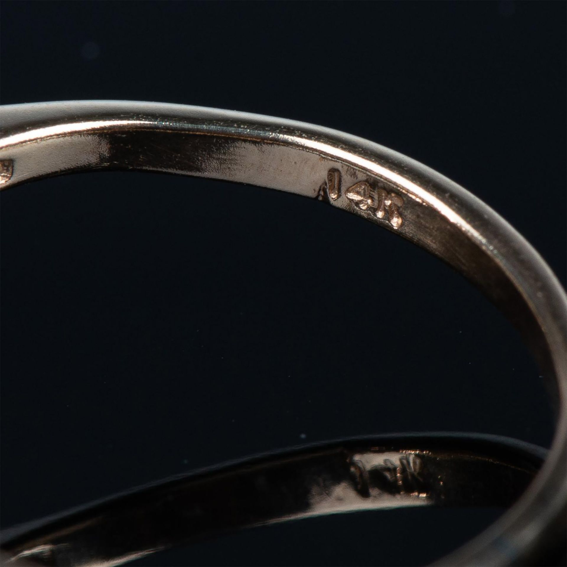 Elegant Two-Tone 14K Gold, Sapphire & Diamond Ring - Bild 8 aus 9