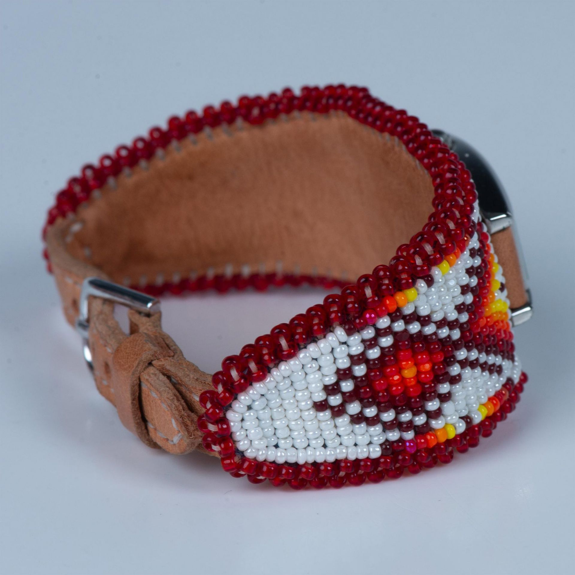Native American Hand Beaded Band Watch - Image 4 of 6
