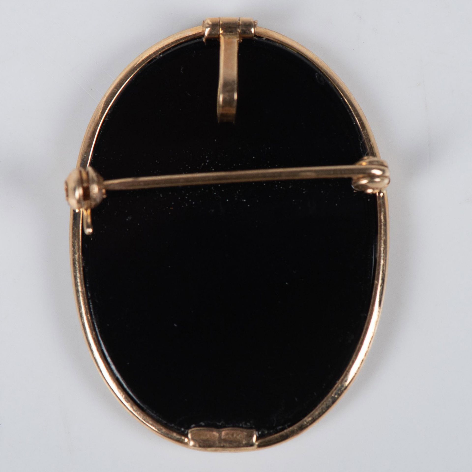 14k Gold and Blue Agate Cameo - Image 2 of 3