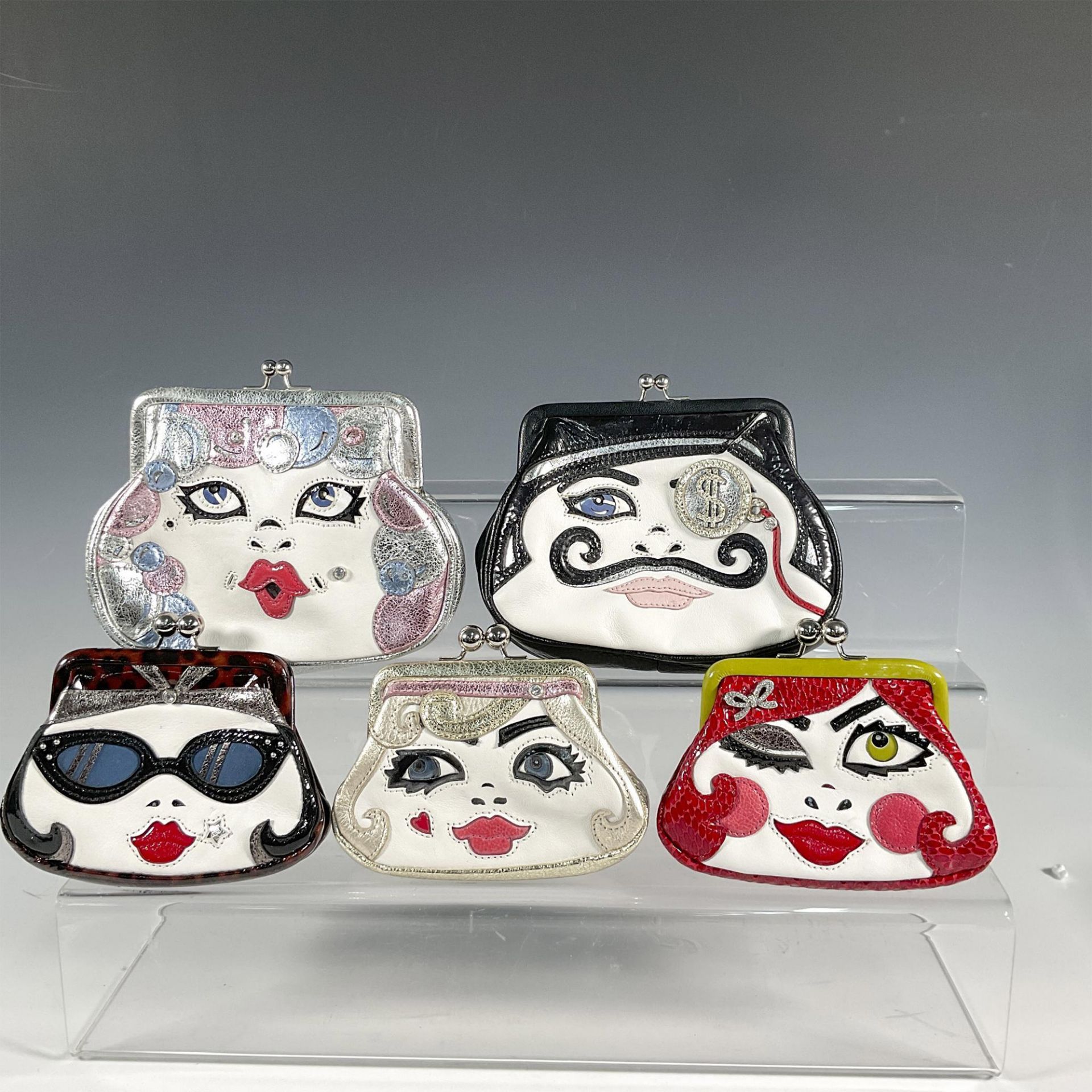 5pc Brighton Frame Bag/Coin Purse Collection, Faces