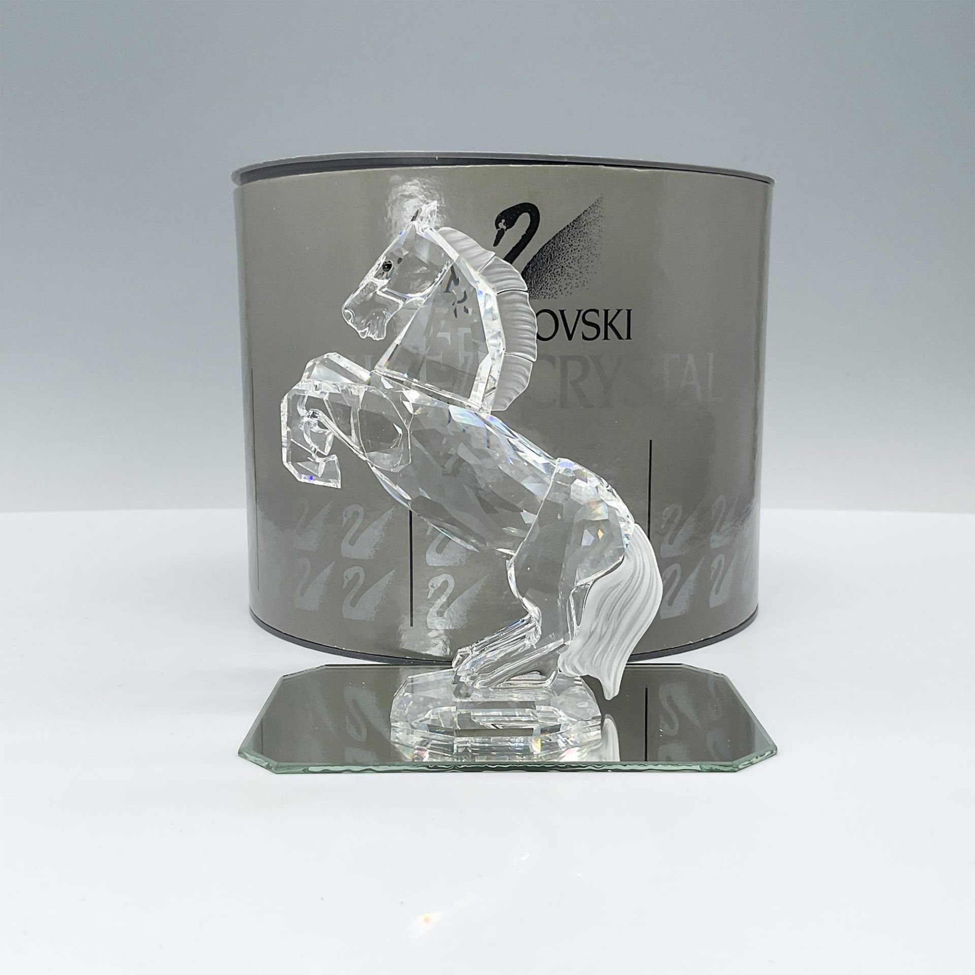 Swarovski Silver Crystal Figurine, White Stallion + Base - Bild 4 aus 4
