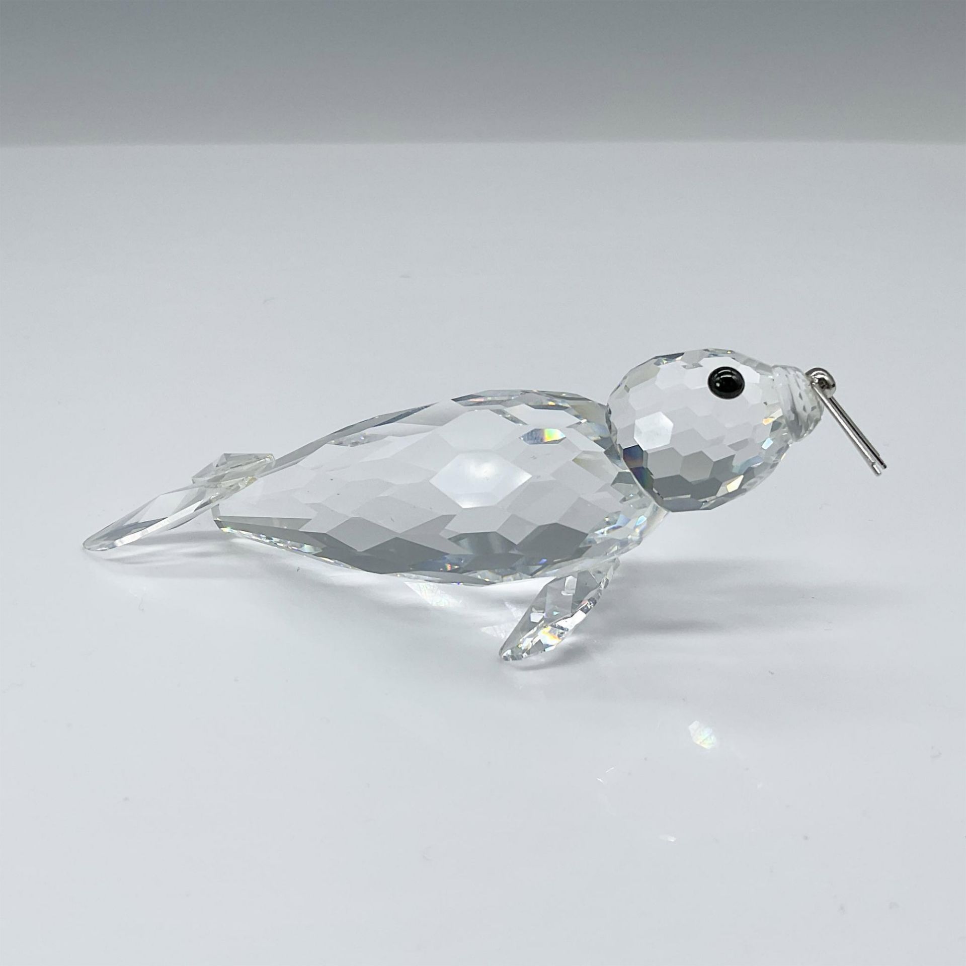 Swarovski Silver Crystal Figurine, Seal with Silver Whiskers