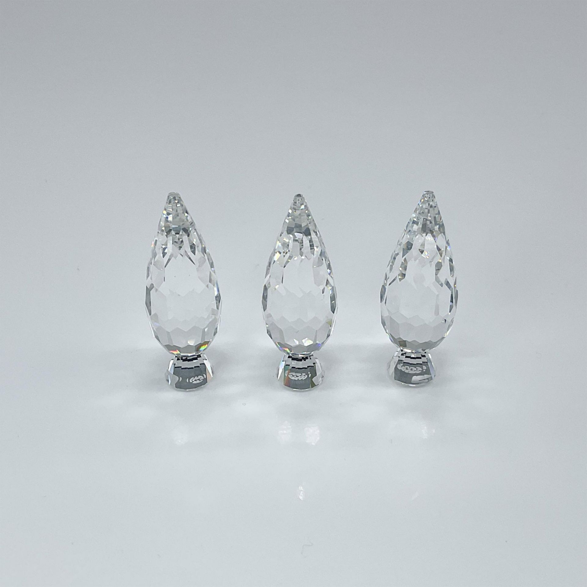 3pc Swarovski Silver Crystal Figurines, Poplar Trees - Image 2 of 3