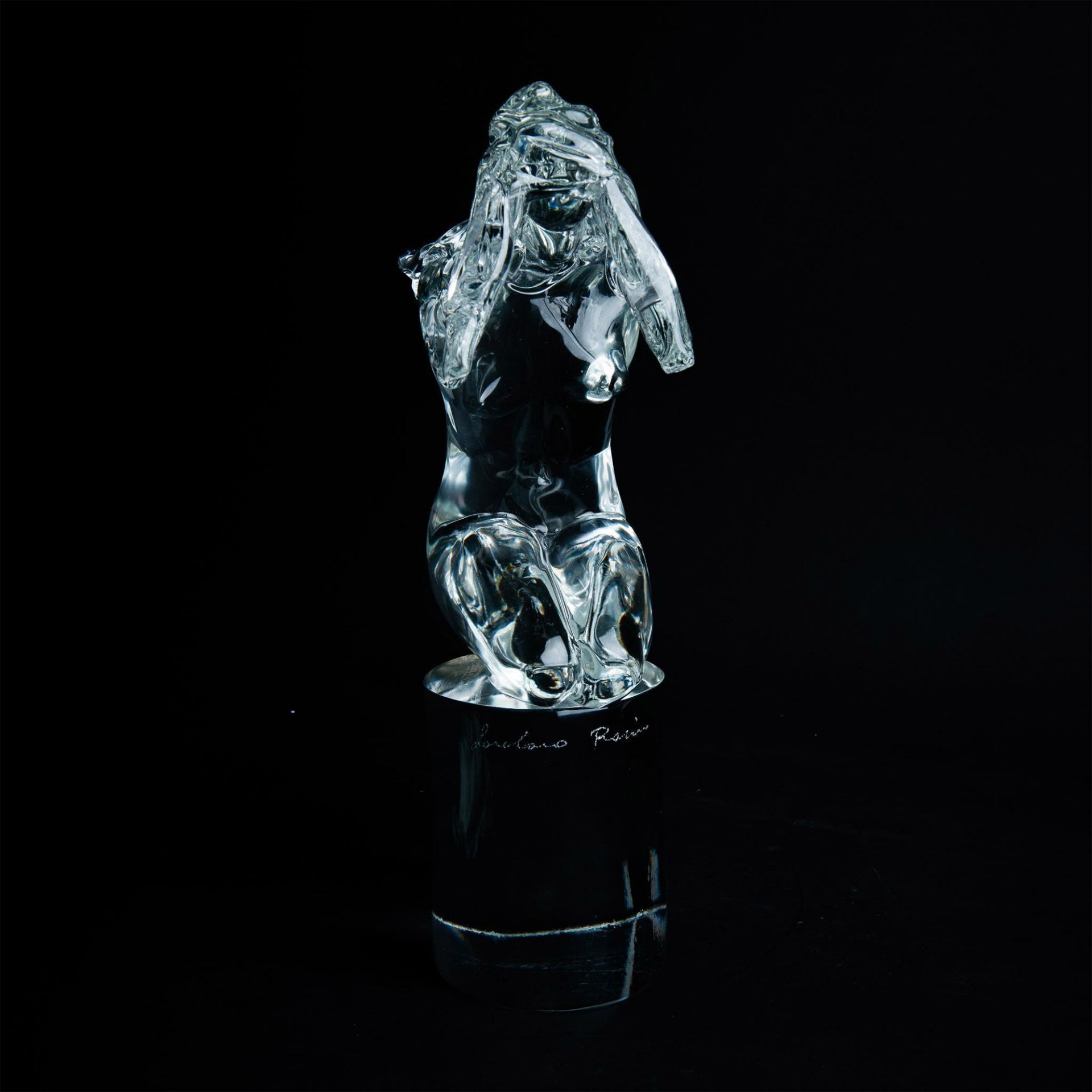 Murano Loredano Rosin Kneeling Woman Art Glass Sculpture - Image 3 of 6