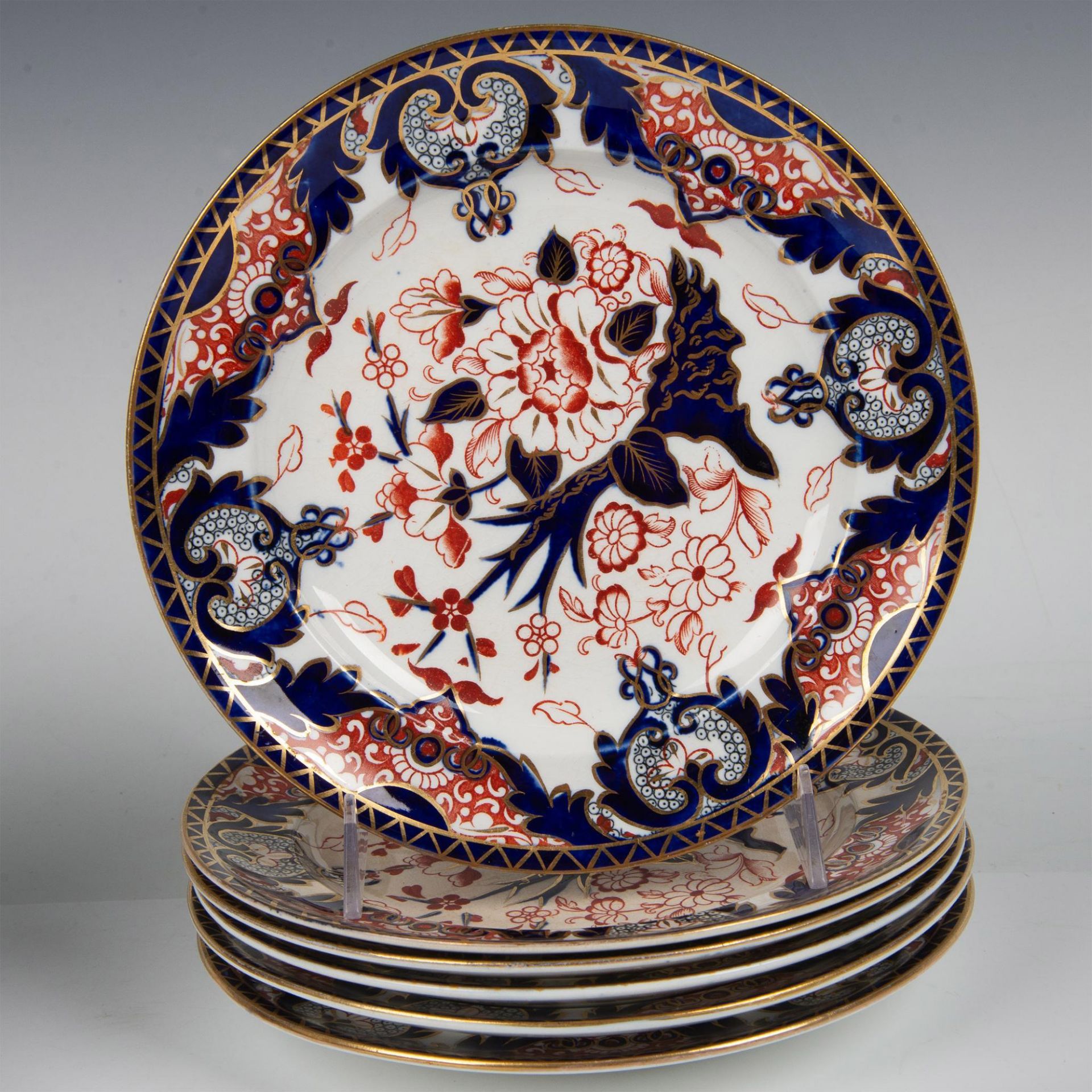 7pc Royal Crown Derby Imari Porcelain, Kings Pattern - Image 2 of 7