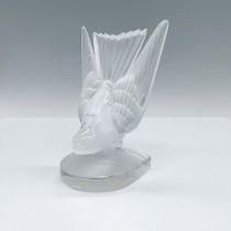 Lalique Crystal Sparrow Bookend, Hirondelles