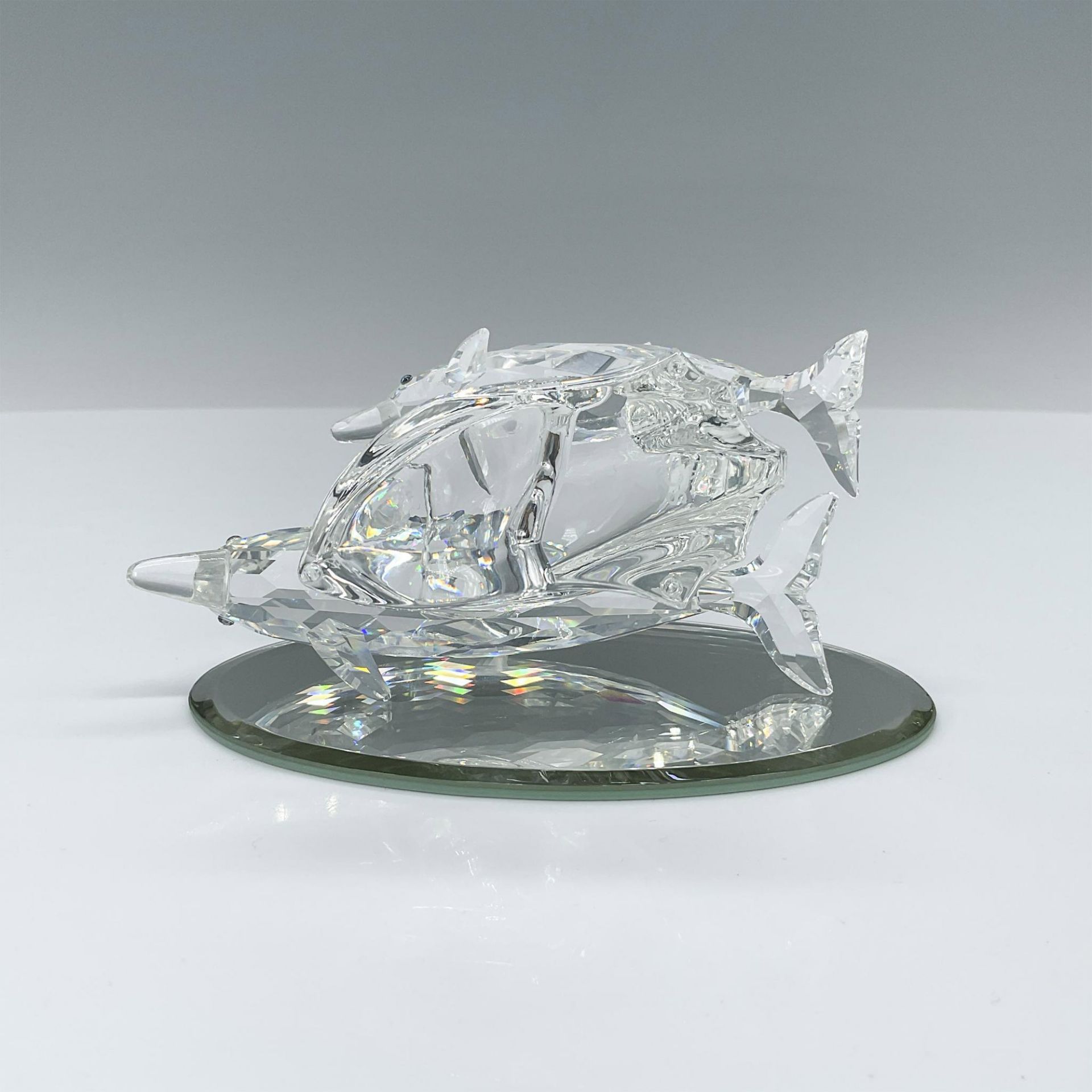 2pc Swarovski Silver Crystal Figurines, Lead Me Dolphins - Image 3 of 4