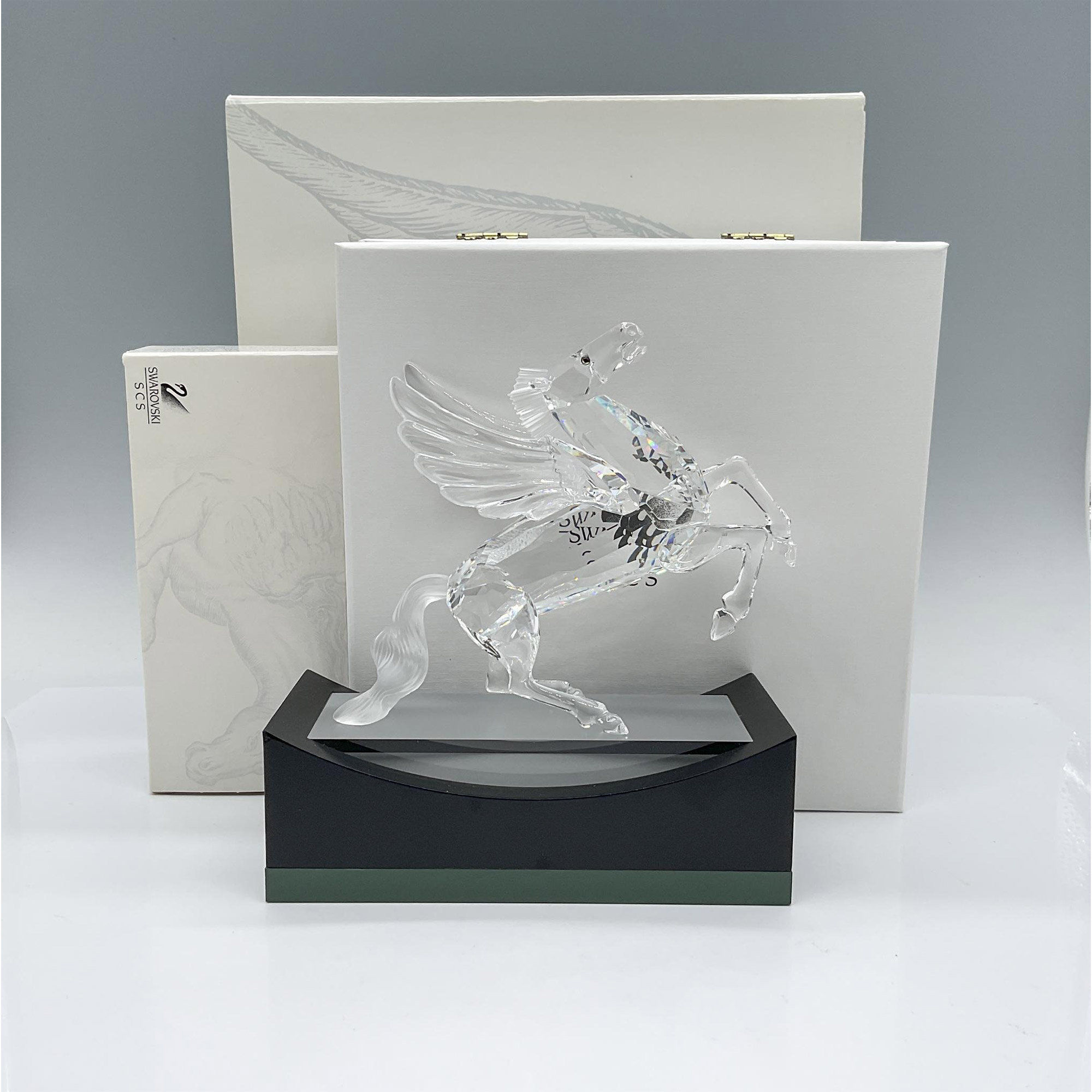 Swarovski Crystal Figurine, Pegasus with Base and Plaque - Image 4 of 6