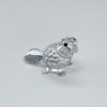 Swarovski Silver Crystal Figurine, Seated Baby Beaver