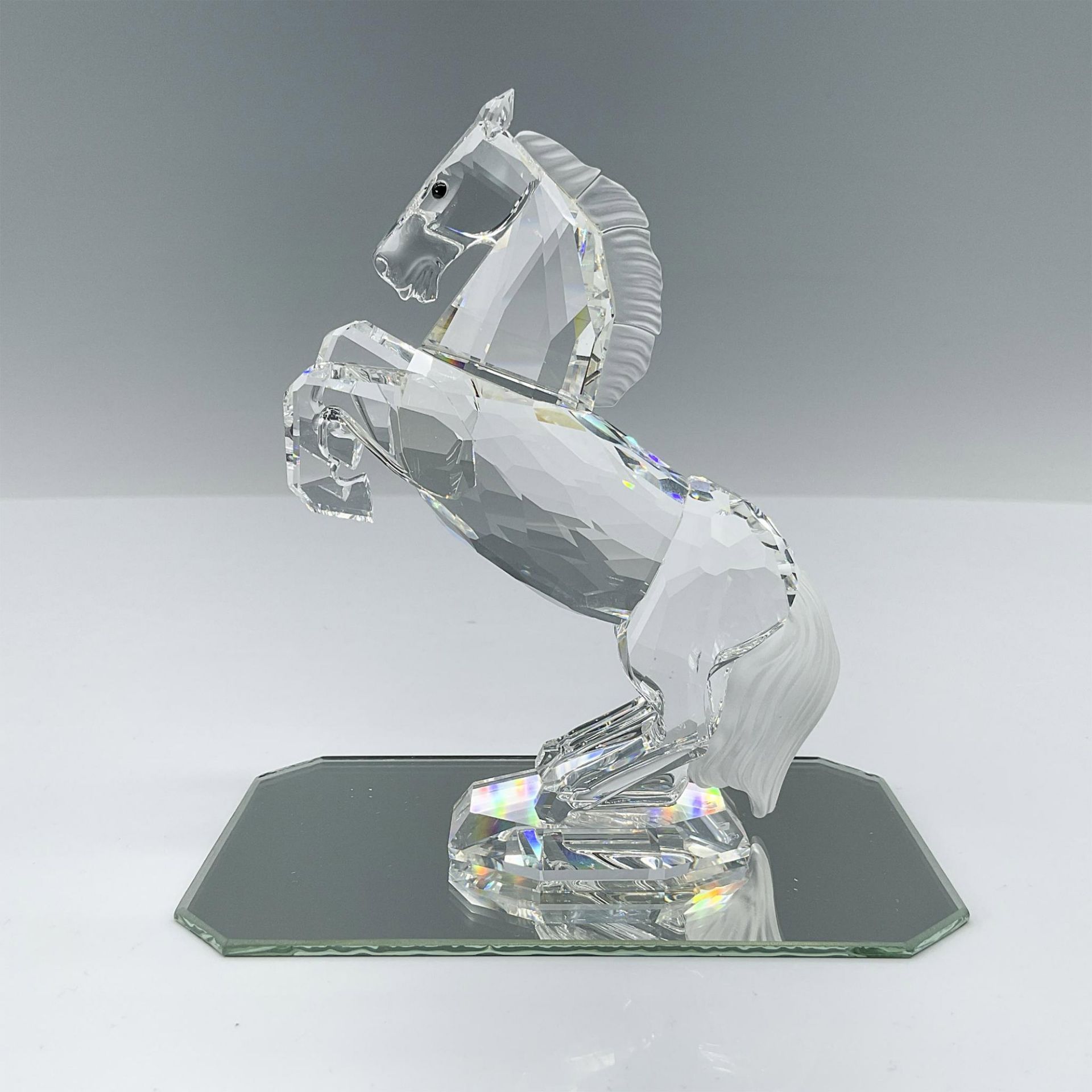 Swarovski Silver Crystal Figurine, White Stallion + Base - Bild 2 aus 4