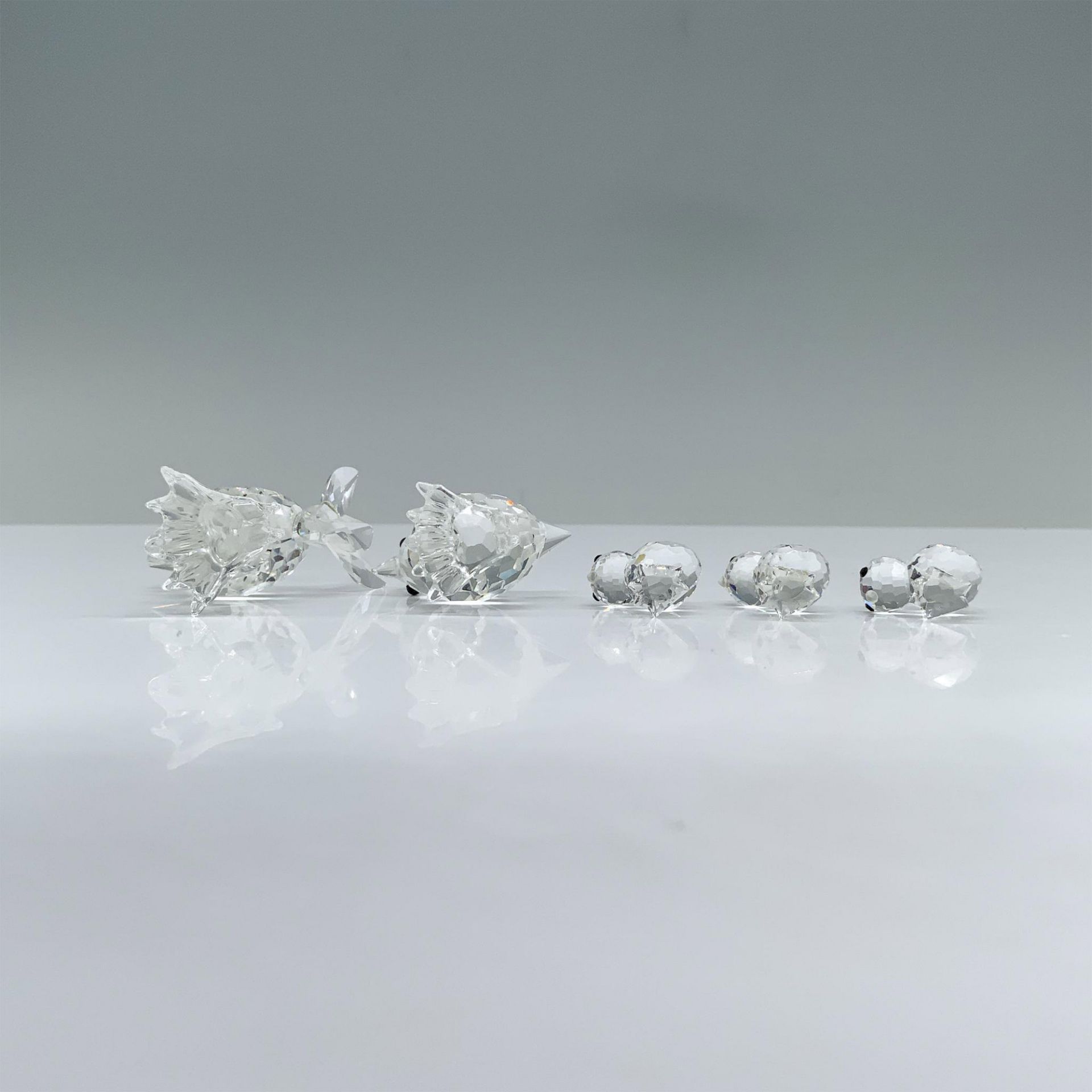 5pc Swarovski Crystal Figurines, Rooster, Hen, and Chicks - Bild 3 aus 3