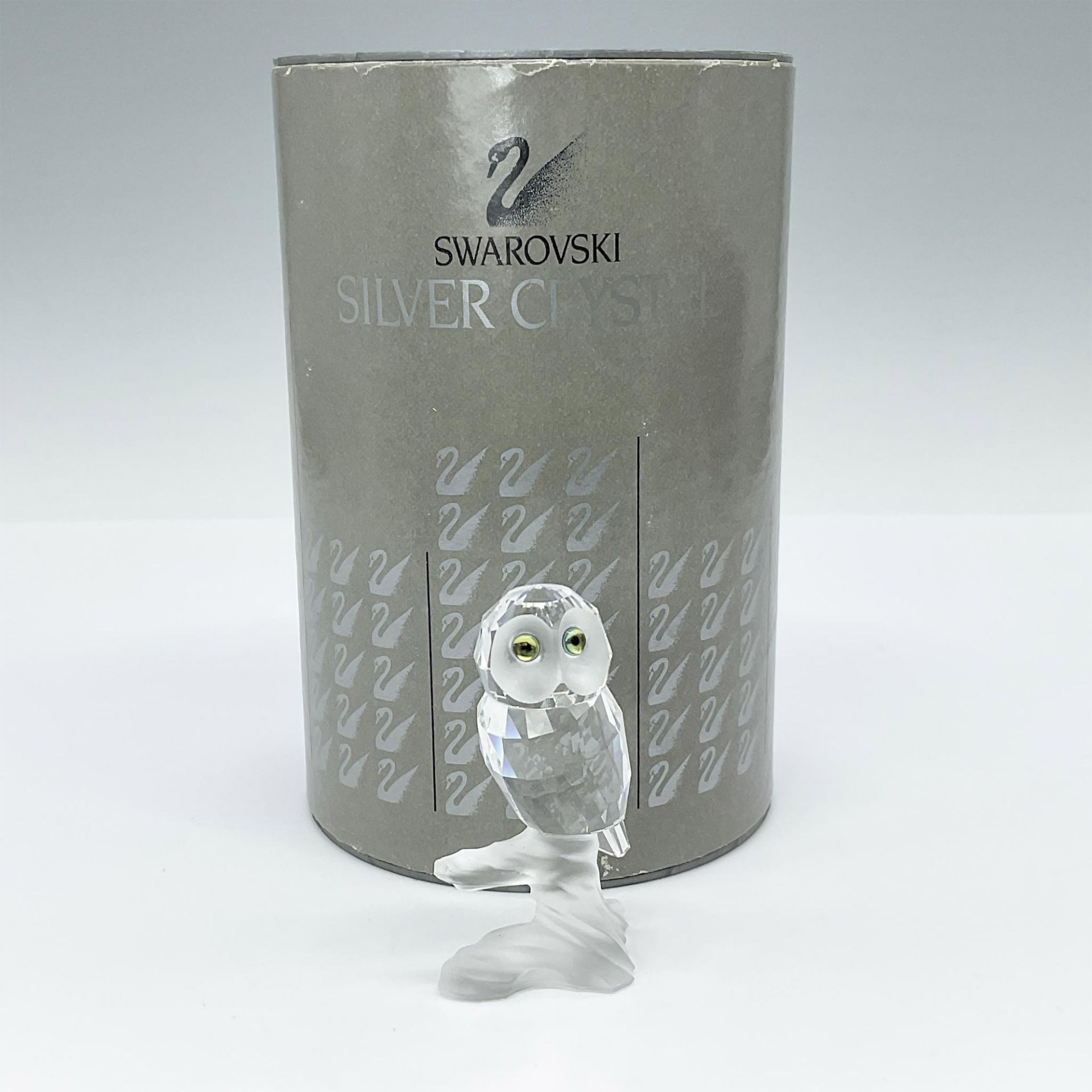 Swarovski Silver Crystal Figurine, Owl on Branch - Image 4 of 4