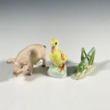 3 Herend Hand Painted Porcelain Animal Figurines