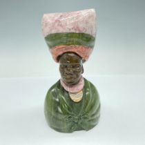 Handcrafted South African Tribal Bust in Carved Stone