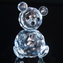 Swarovski Crystal Figurine, Teddy Bear, Medium