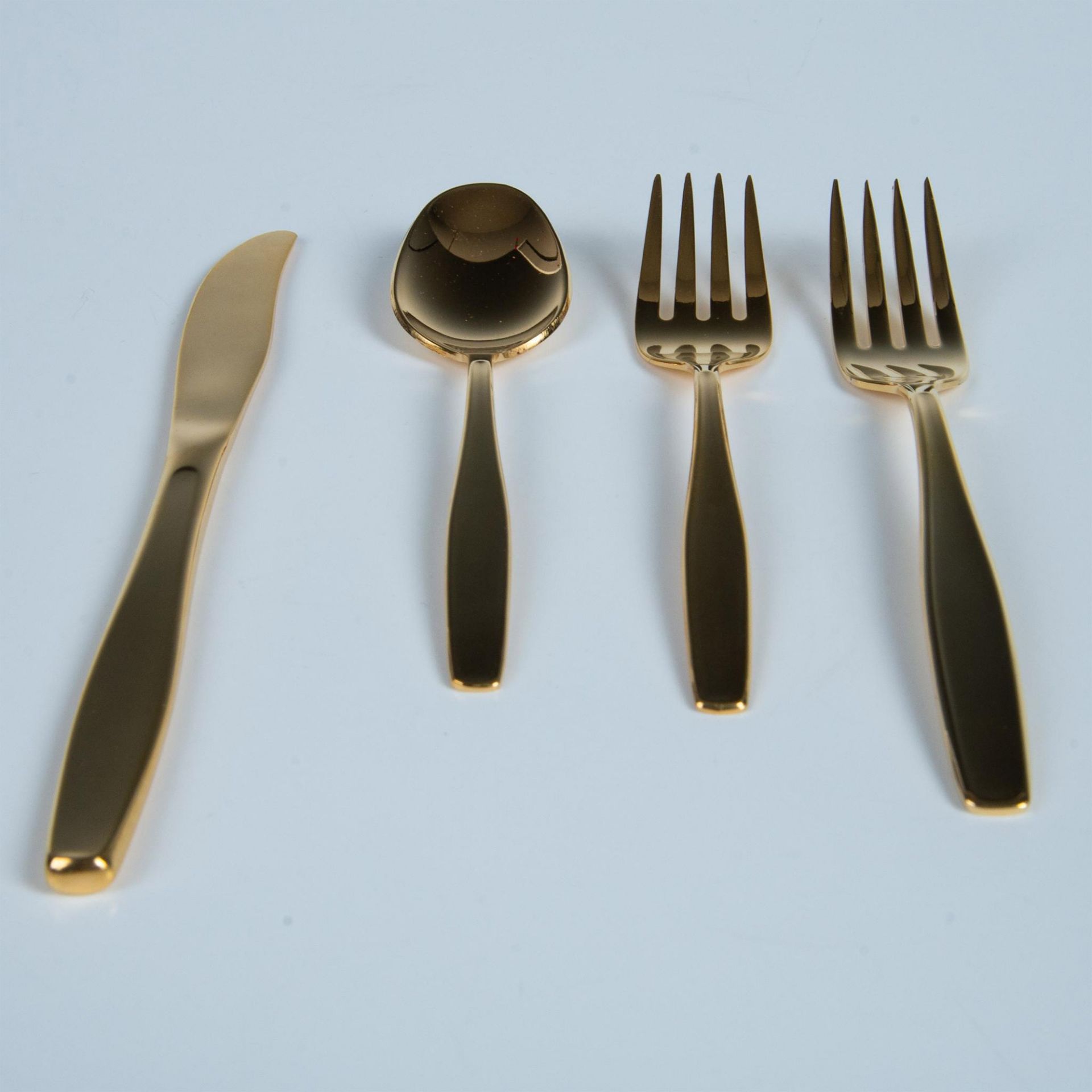 4pc Rogers Cutlery 24K Gold Plated Stainless Steel Flatware - Image 3 of 8