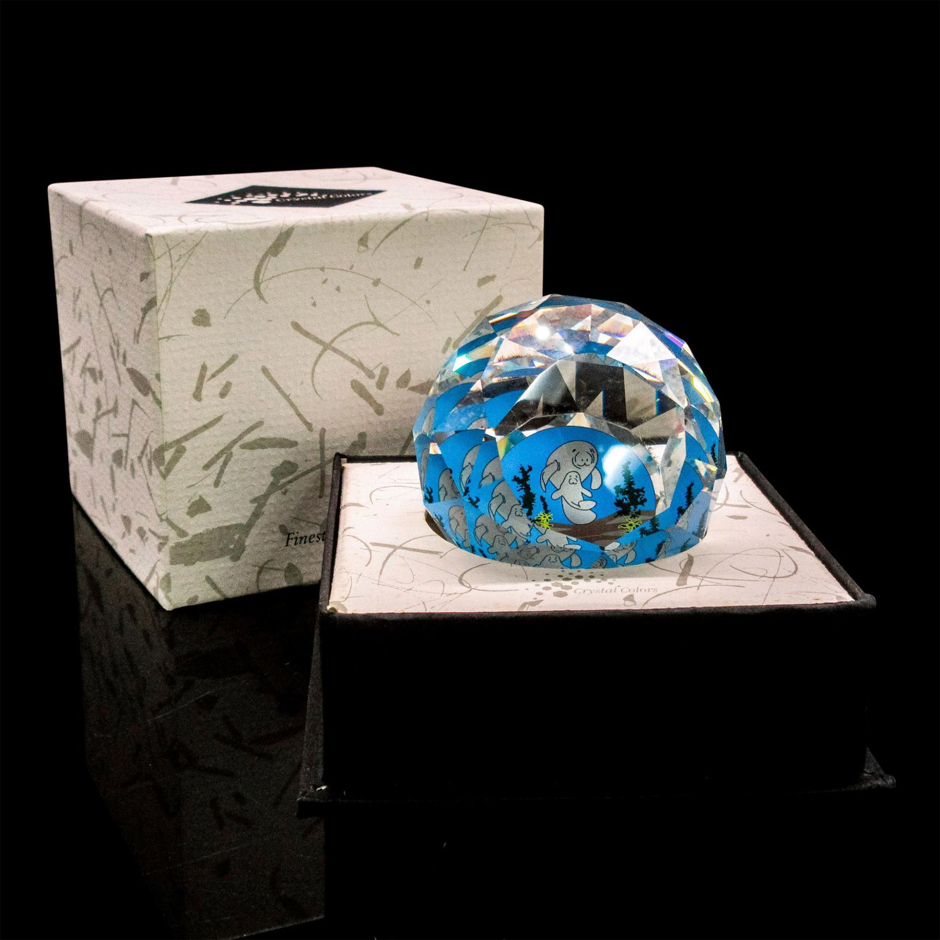 Swarovski Paperweight, Manatee Mother and Calf - Image 2 of 5