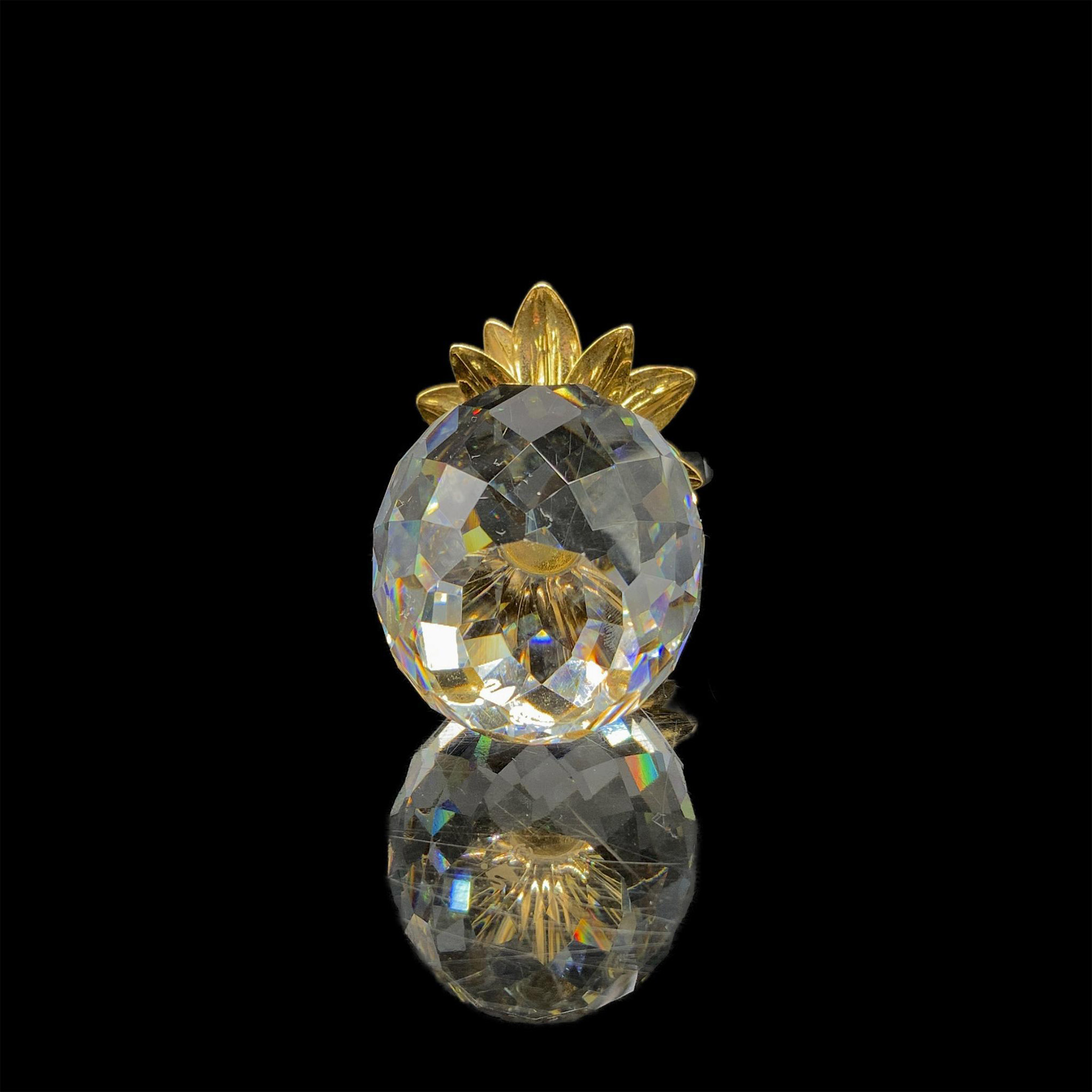 Swarovski Crystal Figurine, Small Gold Pineapple 012726 - Image 2 of 3