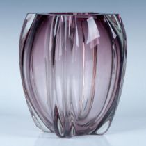 Alfredo Barbini Murano for Oggetti Lavender Crystal Vase