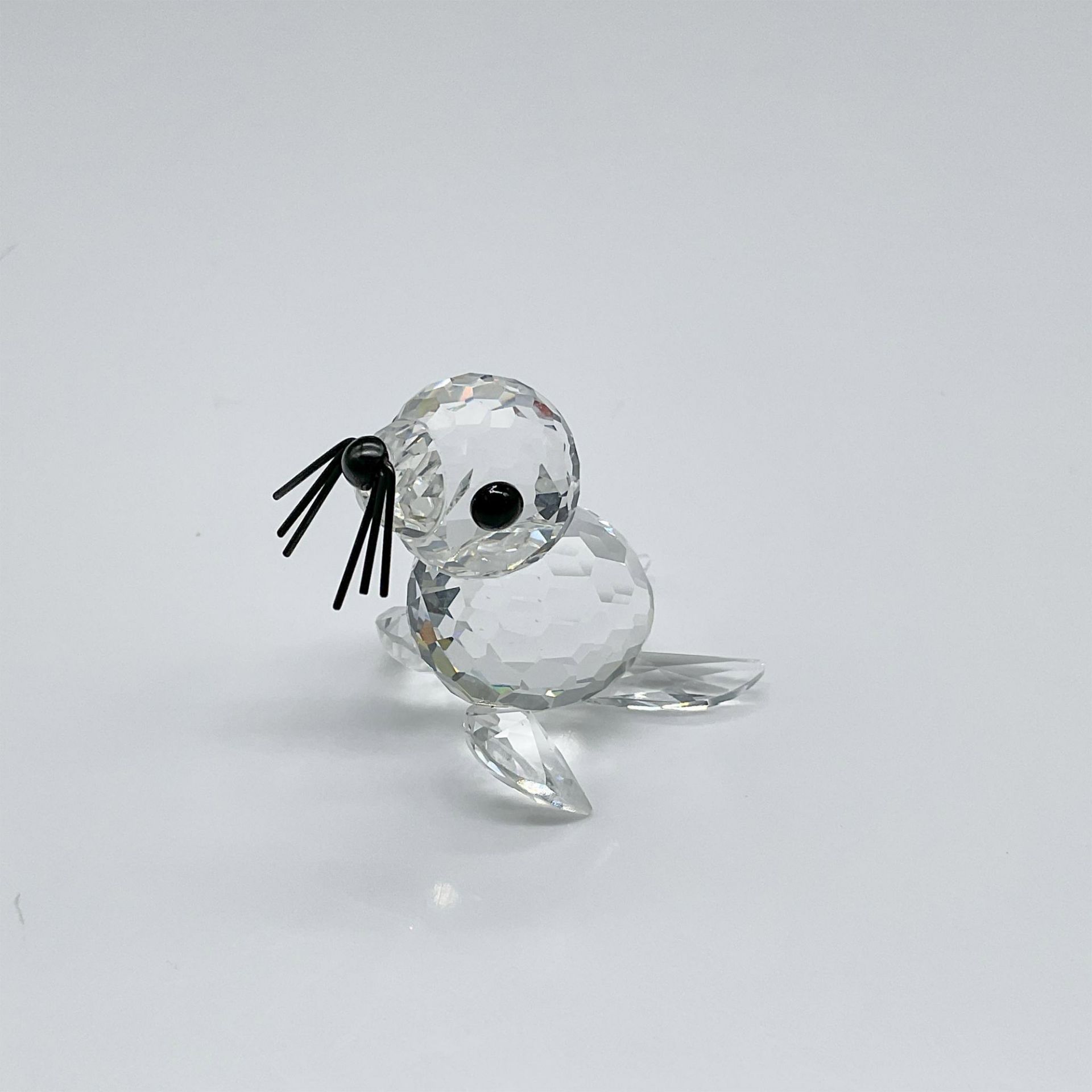 Swarovski Silver Crystal Figurine Baby Seal w/Black Whiskers - Image 2 of 4