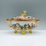 Capodimonte Porcelain Handled Serving Dish and Lid