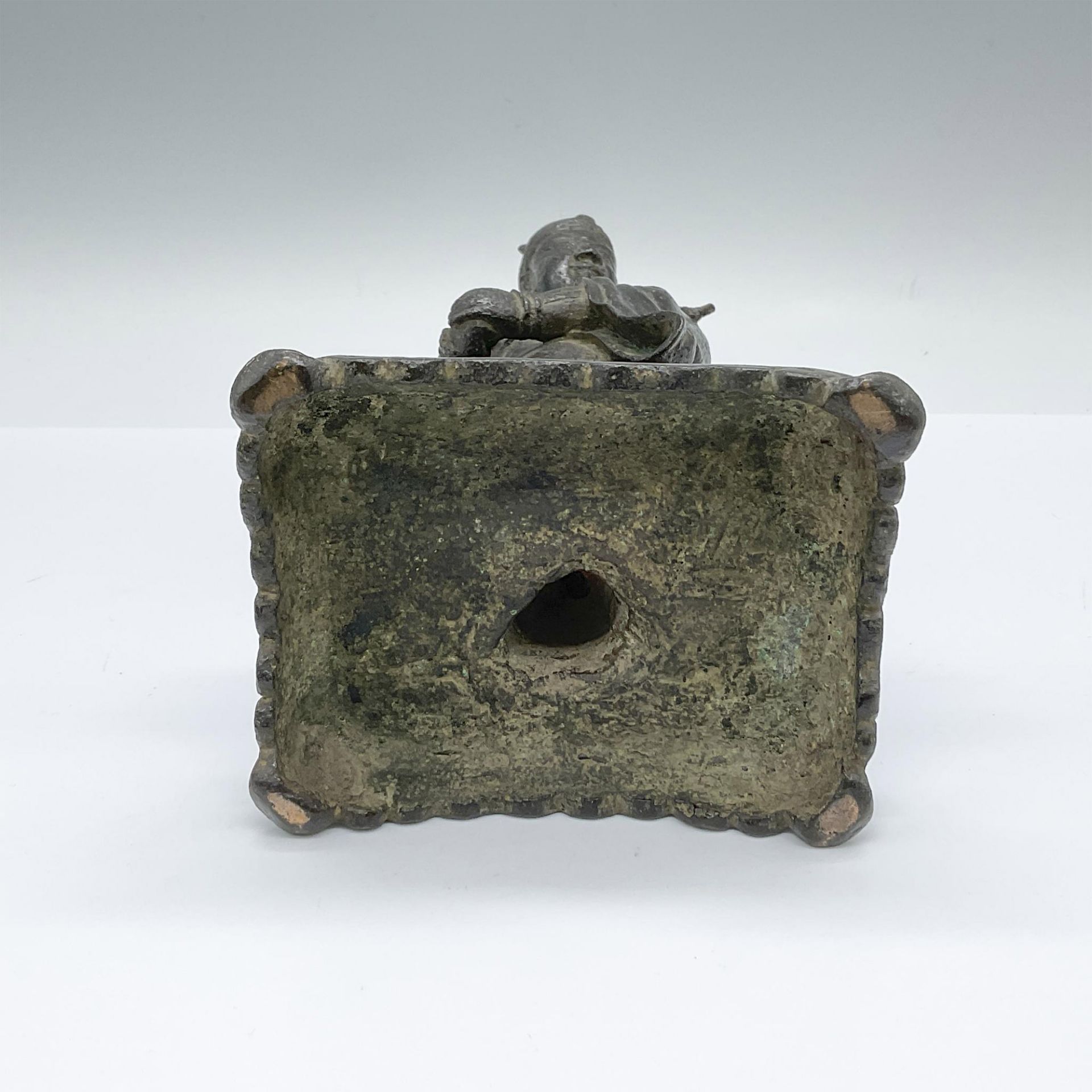Antique Chinese Bronze Figurine with Base - Bild 3 aus 3