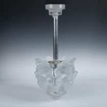 Lalique Petite French Glass Chandelier, Lustre Chene