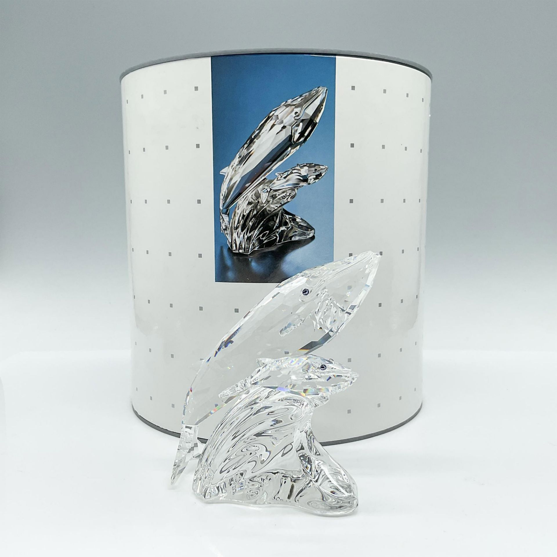 Swarovski Silver Crystal Figurine, Care for Me, Whales - Image 4 of 4