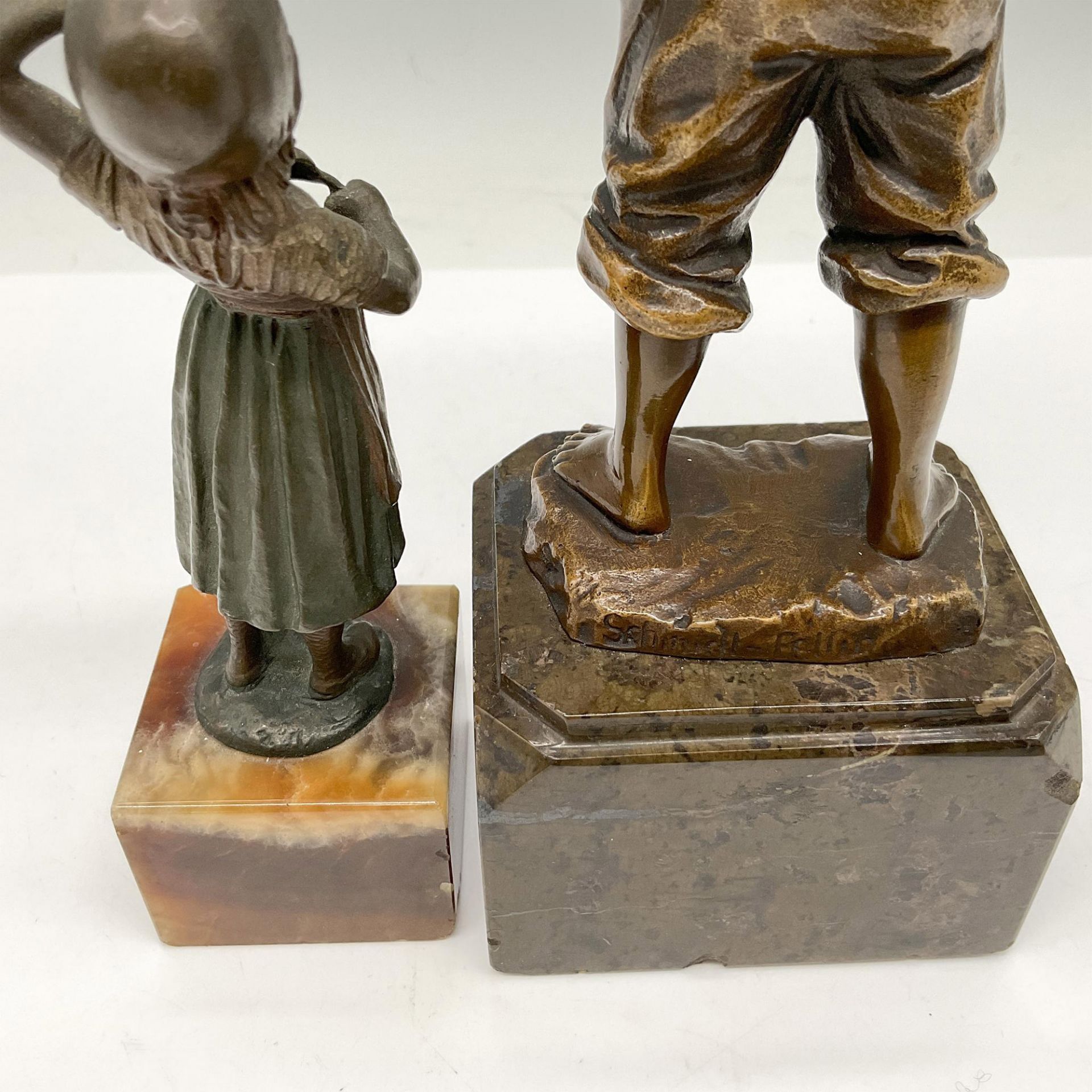 2pc Schmidt-Felling Bronze Boy Statue + Girl Statue - Image 3 of 3