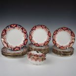 25pc Royal Crown Derby Porcelain Dinner Ware, Imari