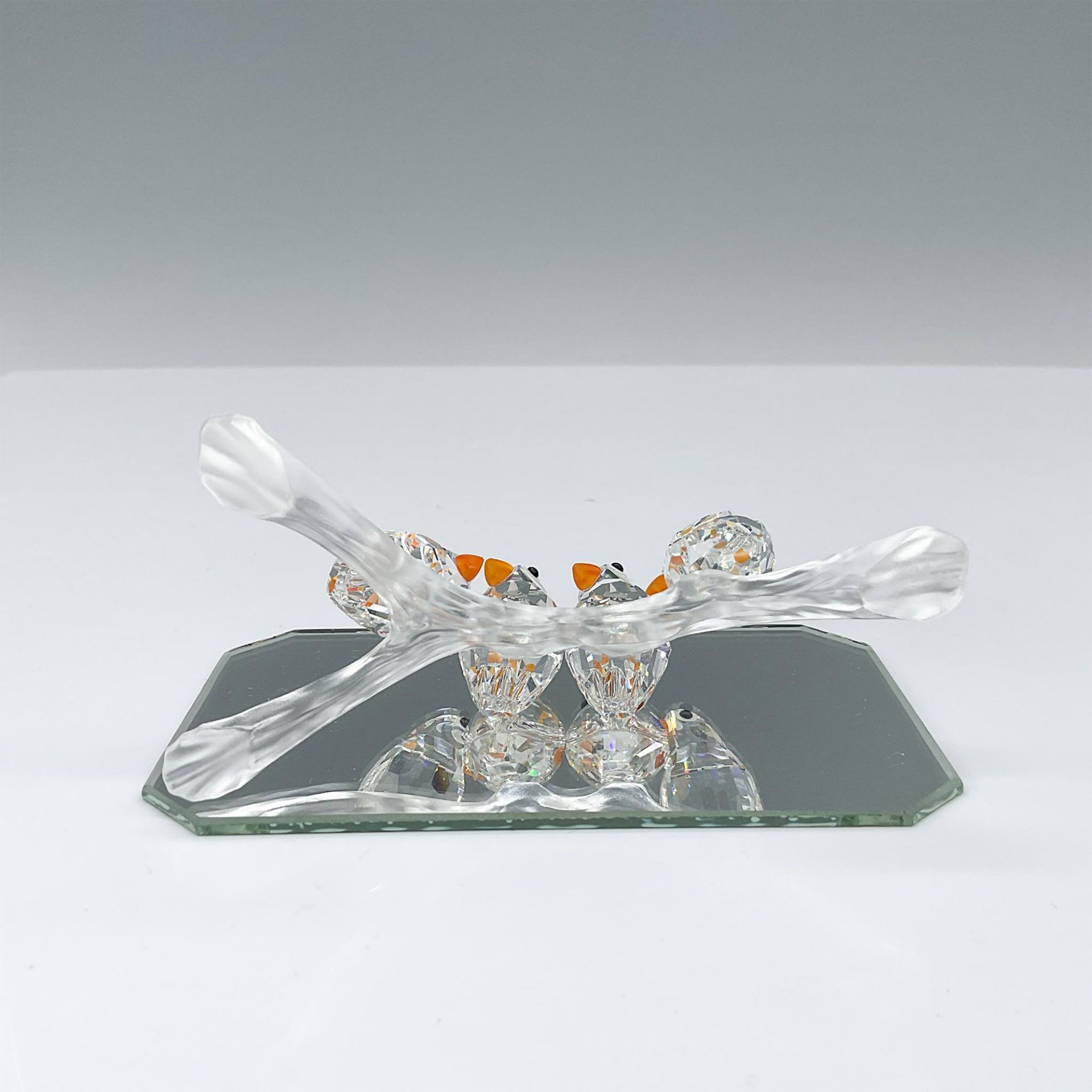 Swarovski Crystal Figurine, Lovebirds on Branch + Base - Image 3 of 4