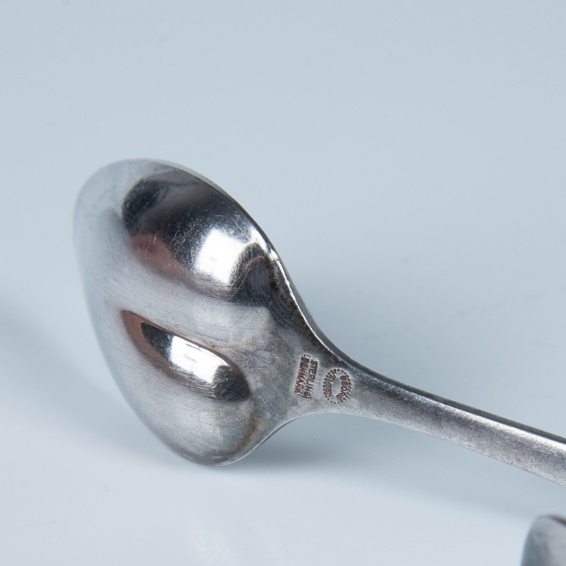 Georg Jensen Sterling Curved Handle Baby Spoon - Bild 4 aus 4