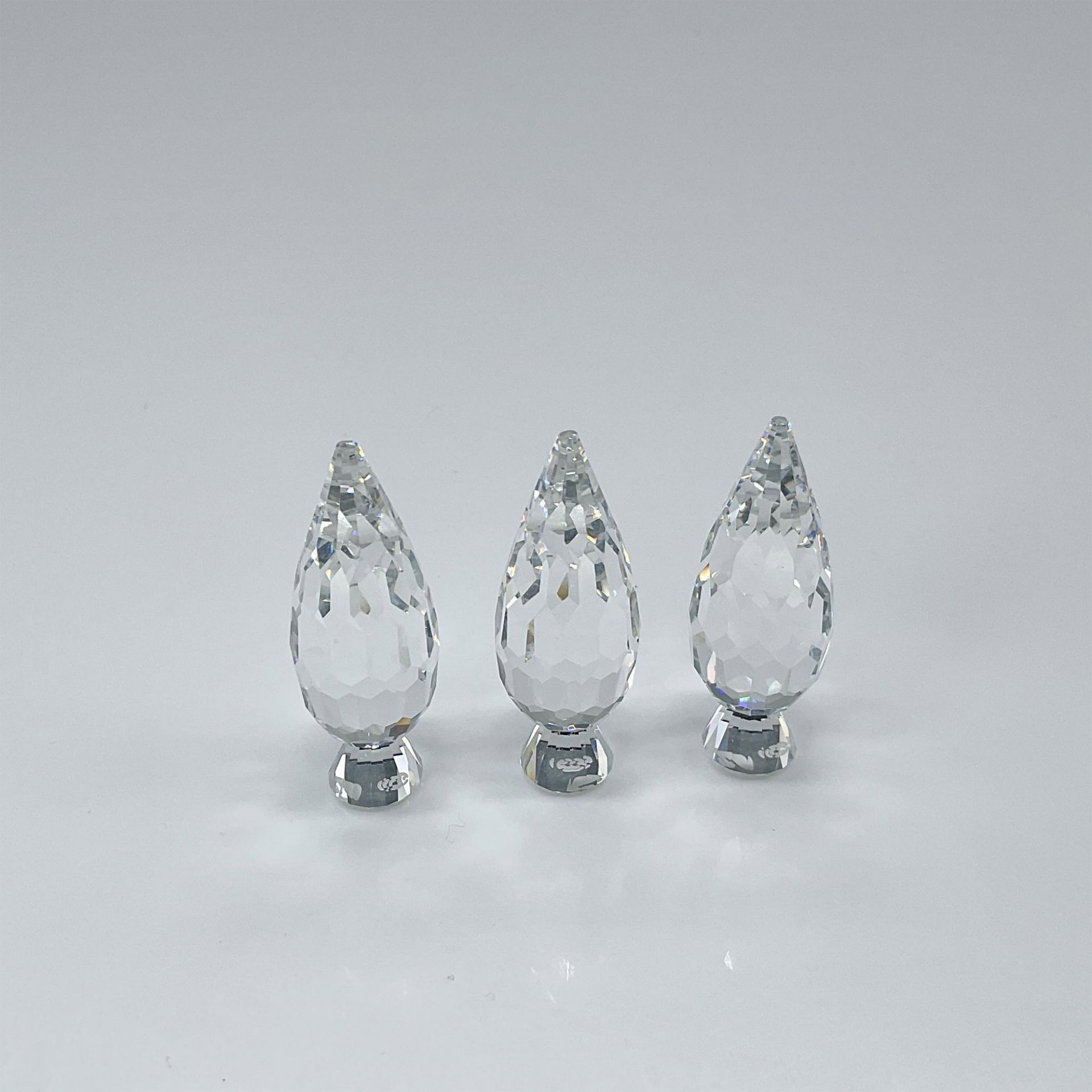 3pc Swarovski Silver Crystal Figurines, Poplar Trees