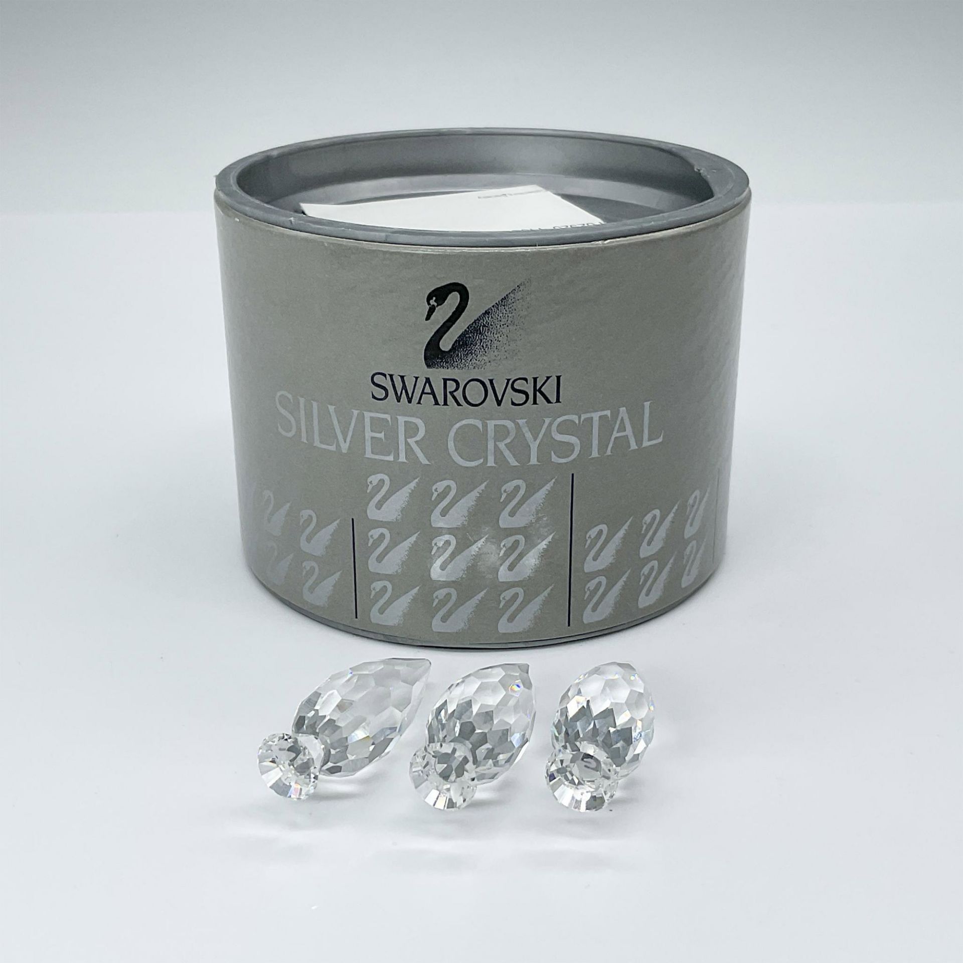 3pc Swarovski Silver Crystal Figurines, Poplar Trees - Bild 3 aus 3