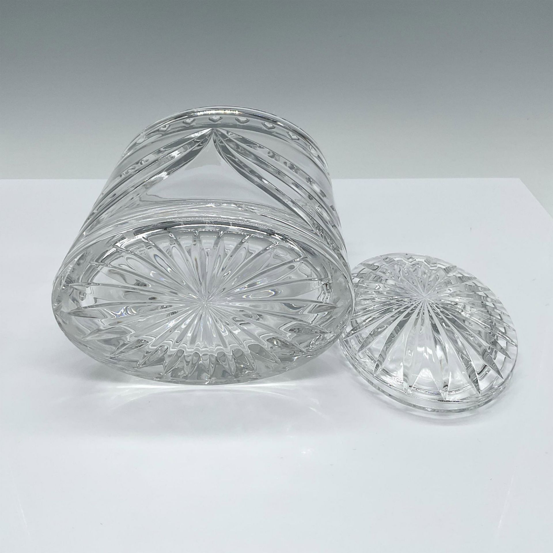 Waterford Crystal Oval Shaped Cookie Jar, Overture Pattern - Image 3 of 4